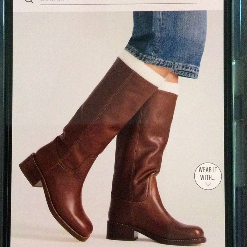 NEW RIGGS/ RIGH0352 Cognac Leather Boots SIZE 5 M - Picture 2 of 10